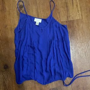 Blue Spaghetti straps top 100%rayon